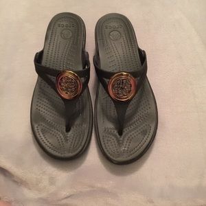 Black and Gold Sandals